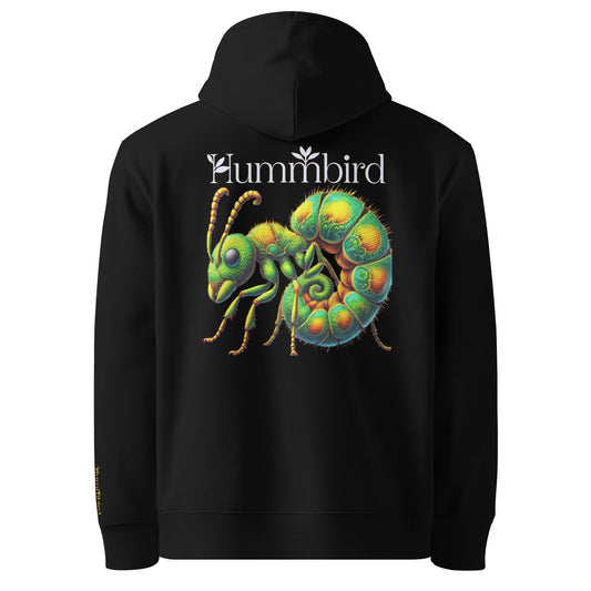 La Reine des Fourmis — Hoodie Bio 350 g Hummbird — vue dos, noir