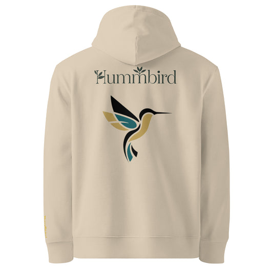 Logo Imprimé Dos — Hoodie Bio Hummbird — vue dos, beige Desert Dust